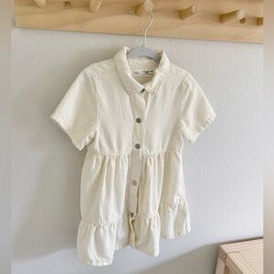 Zara White Denim Dress